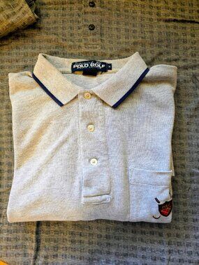 GRAY POLO GOLF polo shirt (M) by Ralph Lauren